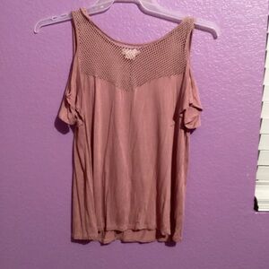 Pink off the shoulder shirt